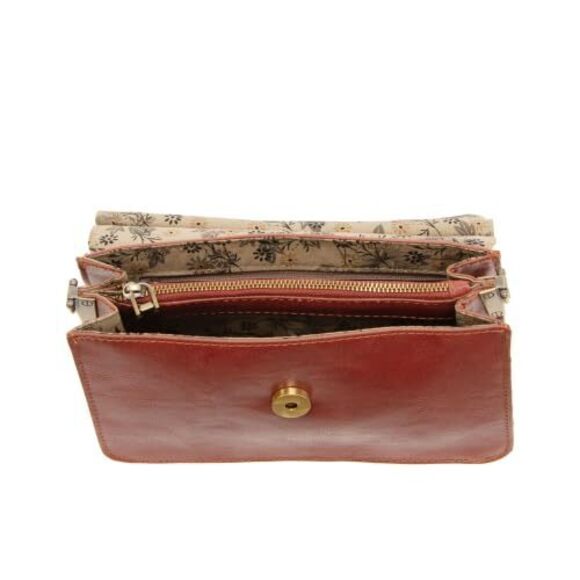 9593 Aria Ring Crossbody Handbag Purse Bag - Terracotta